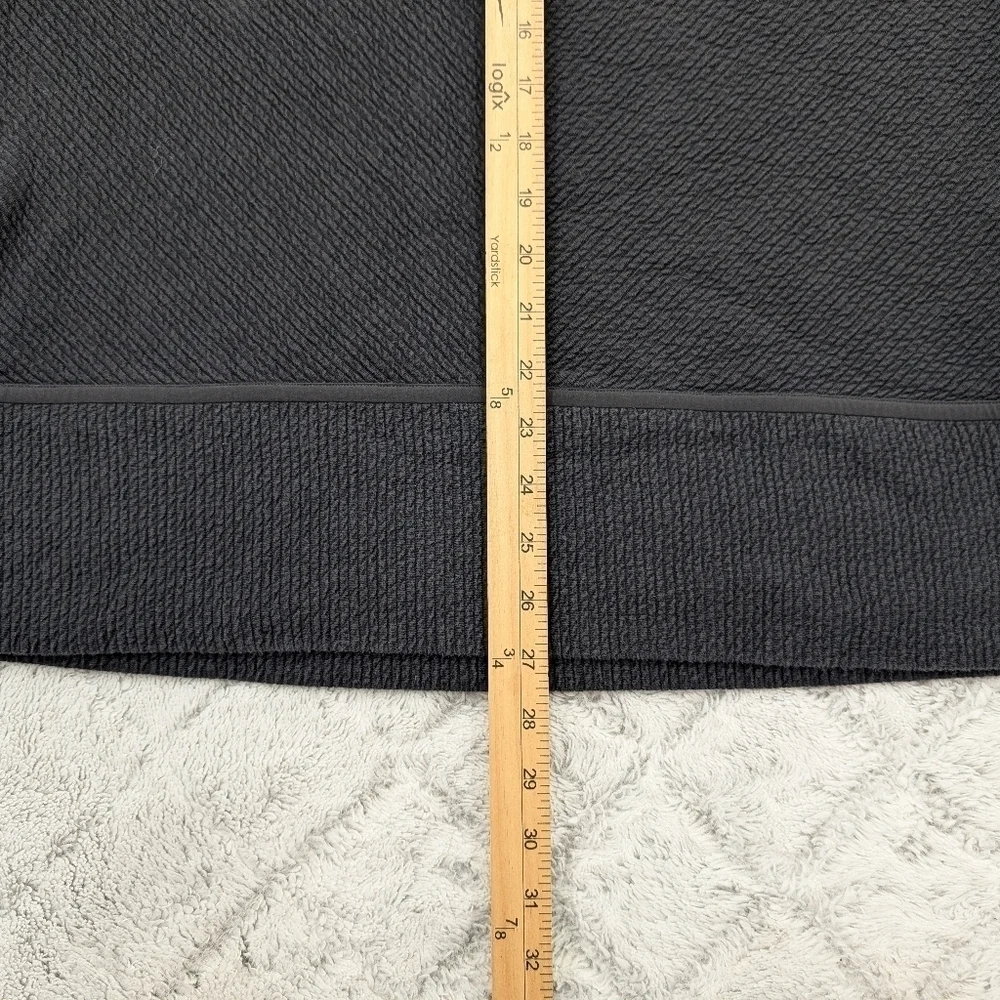 Lululemon Sweatshirt Womens 10 Black On Repeat Mock Neck Textured Cozy